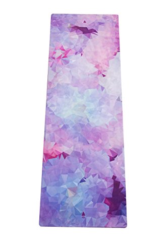 MALA Hybrid Premium Natural Rubber Yoga Mat Cherry Blossom with Microfiber Towel Surface