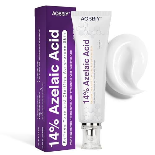 AOBBIY Azelaic Acid Acne Cream: Azelaic Acid For Face - Premium Azelaic Acid Cream - Face Skin and Beauty Care - Azelaic Acid Facial Cream, 1 Oz