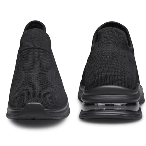 BNR Mens Pull-on Lazy Shoes Sock Sneakers Flat Casual Lightweight Comfortable Air Cushion Support3