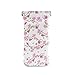 susiyo Pink Magnolia Blossoms Glasses Case Portable Microfiber PU Leather Soft Sunglasses Bag Eyeglasses Pouch Holder Squeeze Top for Women Men