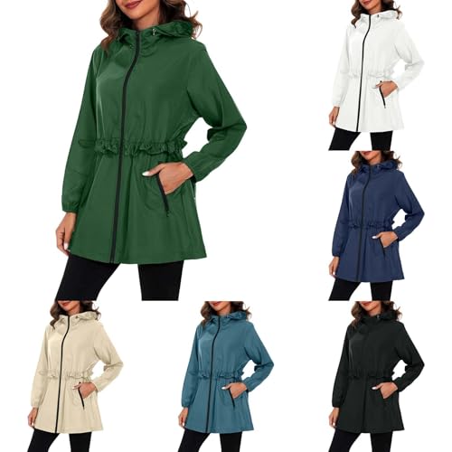 Chaqueta funcional mujer impermeable transpirable cortavientos ligera para deporte exterior 2