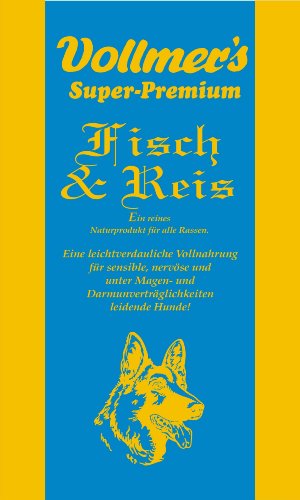 Vollmer's 37087 Hundefutter Fisch und Reis 15 kg