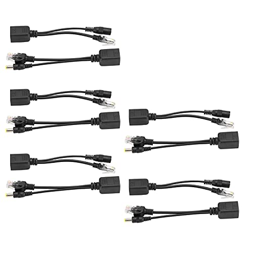 POE Splitter Adaptador Inyector DC12V para Cámara IP Estabilidad Mejorada Larga Vida para Monitoreo Interior (Negro) miniatura 6