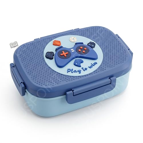 Image of PLUSPOINT Big Steel Lunch Box | Stainless Steel Lunch Box with Inner Separate Veg Box | Leak Proof and Break Resistant | Tiffin for Kids, Adults with Snap Lock | Ideal for Office, School, College