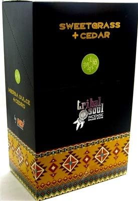 Tribal Soul Incense Smudge Stick Scents | Premium Quality Incense Stick (Box of 12) (SweetGrass Cedar)