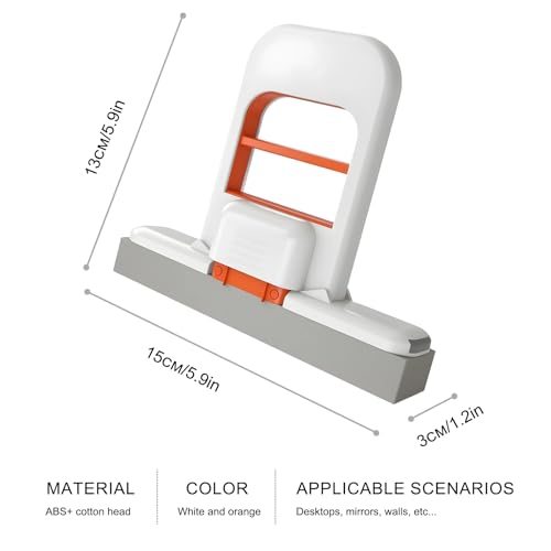 Image of 2Pcs Mini Foldable Desktop Mop,Self Squeezing Sponge Mop,Portable Versatile Mop Wet and Dry Use for Small Spaces, Bathroom, Kitchen,Desktop,Glass