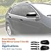 JeCar Black Side Mirror Covers & Door Handle Covers Trim Kit for 2014+ Jeep Cherokee