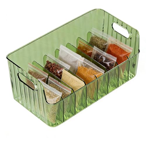 Organizer per salse, con manico, trasparente, per alimenti, snack, cucina, camera da , bagno, scrivania, ufficio, dormitorio, libri