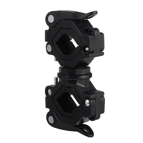 Mipcase 1Set Bike Flashlight Holder Rotatable Light Mount Durable Construction Quick Installation for All Bike Handles for Cycling Safety