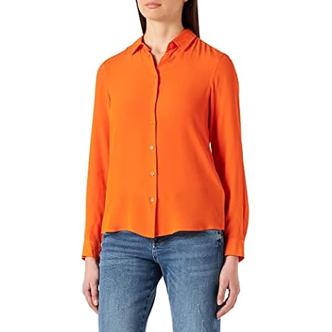 Blusa de seda naranja Seidensticker 132561-63 para Mujer Cover