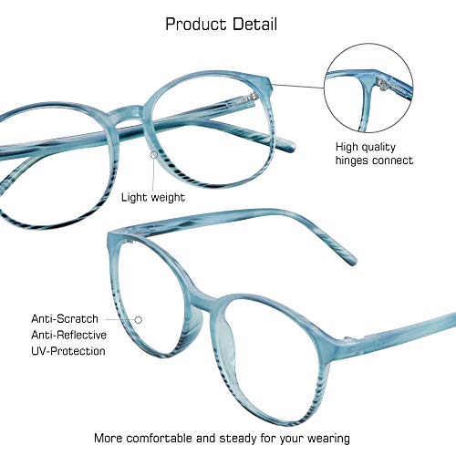 Image of VisionGlobal Blue Light Blocking Glasses, Lightweight Oval Frame, Computer Glasses for Gaming, Office, TV