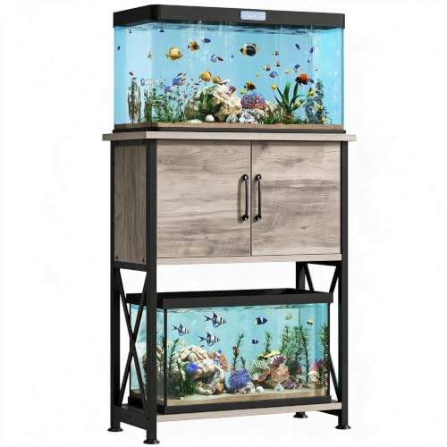 Herture 5-10 Gallon Fish Tank Stand, Metal Double...