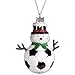Kurt Adler Noble Gems Glass Soccer Snowman Ornament