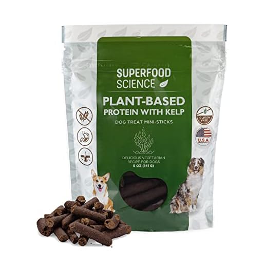 Hypoallergenic Healthy Dog Treats: Plant-Based Vegetarian Dog Snacks w/ Kelp, Sweet Potato, Chia, Flaxseed, Coconut Oil for Skin & Coat, Grain & Gluten-Free Vegan Protein Dog Treats Training, 5 oz