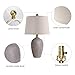 AIEAMPDO 21'' Set of 2 Farmhouse Ceramic Table Lamps for Living Room Bedroom, Nightstand Rustic Brown Desk Lamp for Bedside End Table Entryway, 2 LED Bulbs Included