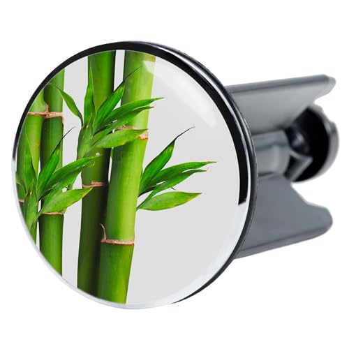 Sanilo Waschbeckenstöpsel Bambus, schöner Stöpsel für das Waschbecken, universal mit Motiv