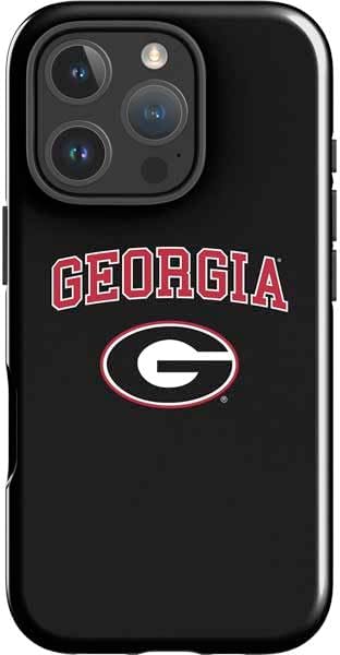 Skinit Impact Phone Case Compatible with iPhone 16 Pro - Officially Licensed University of Georgia Bulldogs Logo Design