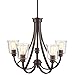 Millennium 3625-RBZ Transitional Five Light Chandelier from Forsyth Collection Dark Finish, Rubbed Bronze