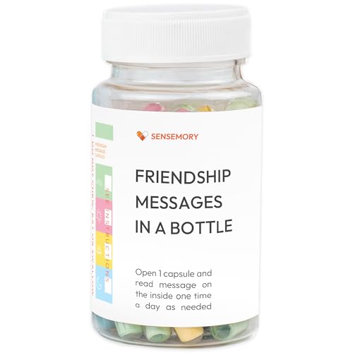 Sensemory 50 Frienship Capsule Letters Messages in a Bottle - Best Friend Birthday Gifts for Women,...