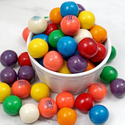1 Inch Gumballs for Gumball Machine, Approx. 110 Pieces, 2lb Bulk Bag, Large Gumballs, Dubble Bubble Assorted Fruit Flavored Bubble Gum, Gumball Machine Refills