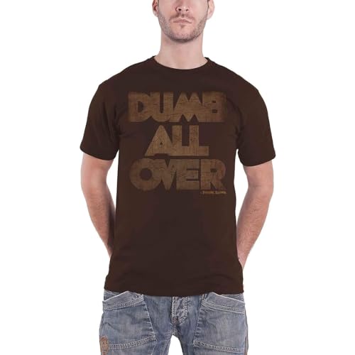 Frank Zappa Unisex Tee: Dumb All Over (Large) Brown