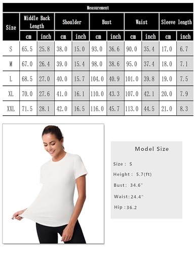 Wayleb Camiseta Deportivo Mujer Camiseta de Manga Corta Camiseta de Secado Rápido Camisetas de Malla Mujer Yoga Fitness Top Ropa Deportiva