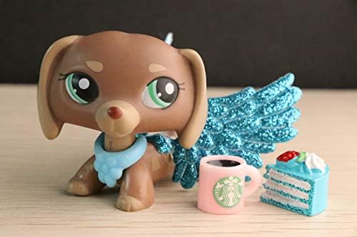 USALPS lps Rare Figures lps Short Hair Cat Collie Great Dane Dachshund Cocker Spaniel with lps Accessories lps Family Lot Kids Gift (lps Dachshund 1751)