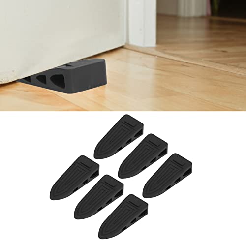 Cuñas de tope de puerta de goma apilables con base flexible para protección 7