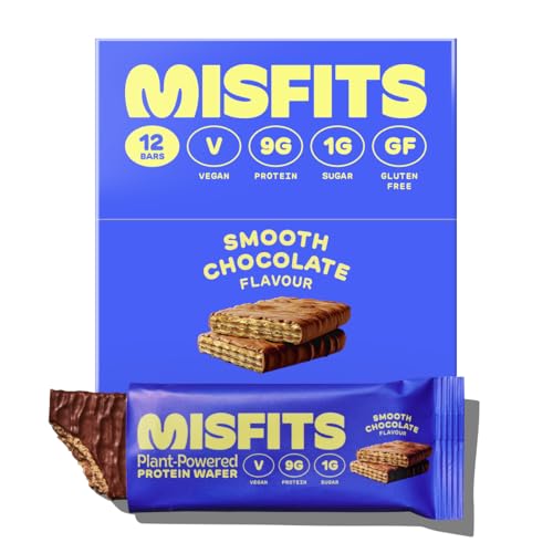Wafers Protéines Véganes Misfits biscuit chocolat sain 12x37g