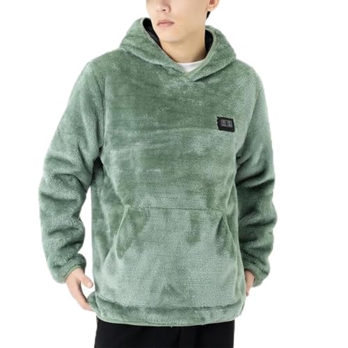 Guimuer Heated Thermal Coat with 9 Heating Zones, 3 Adjustable Temperature Heated Hood Jacket for Men Skiing,5XL,Green