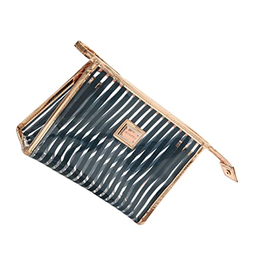 PATKAW Bolso De Cosméticos Bolsa De Cosméticos Impermeable Neceser De Cosméticos Bolsa De Maquillaje para Viajar Bolsa De Cosméticos De Viaje Neceser De Viaje Black De Polivinilo
