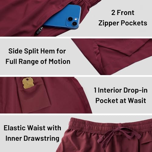 Image of MIER Men's Workout Running Shorts Lightweight Active 5 Inches Shorts with Pockets, Quick Dry, Breathable