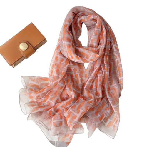 Image of Scarf Stole for Women - 185 x 135 cm Chiffon Scarf with Floral Print | Lightweight Scarf, Soft Stole for Women | Satin Feel Neck Scarf | Women Accessory