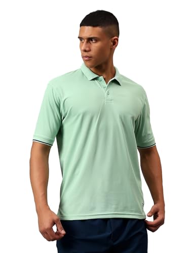 Image of Vector X Adults Mens Sports Wear Polyester Half Sleeves All Day Wear tee Shirt Polo T Shirt Detailing with Contrast Color Tipping on Sleeves & Collar for Casual Wear Regular Fit Tshirts
