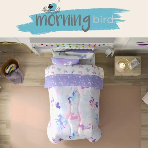 image for Franco Morning Bird Unicorns Astrology Kids Bedding Super Soft & Cozy 
