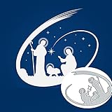 Adies Merry Christmas Families Metal Die Cuts,Christmas Angel Star Cutting Dies Cut Stencils for DIY Scrapbooking Decorative Embossing Paper Card Scrapbooking Card Making, 6.29 X 2.32 inch