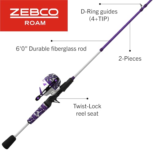 Combo de cebo Zebco con caña y carrete para pesca de lance 2