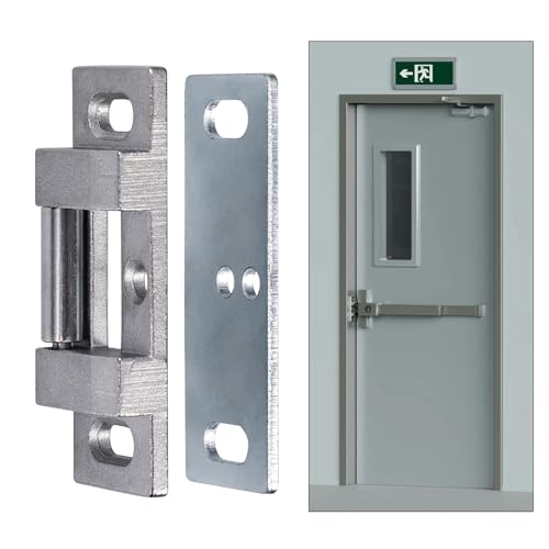 MOSECYOU Fire Rated Rim Strike for Panic Exit Device, Surface Roller Strike Plate for Push/Cross Bar, Universal Striker for Storefront/Commercial/Household Emergency Exit Door
