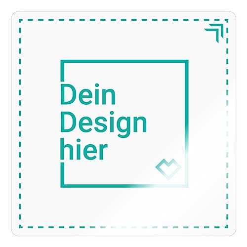 Spreadshirt® Aufkleber Selbst Gestalten | Sticker Personalisiert | Foto Sticker | Wunschtext Aufkleber, Cut-Out, max. 10 x 10 cm, Transparent glänzend
