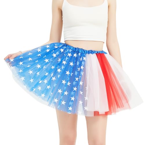 Women's 5-Layer Tulle Tutu Skirt, Adult Dance Ballet Tulle Dress,Teens Halloween Cosplay Running Tutu