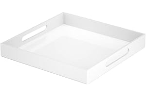 NIUBEE Acrylic Serving Tray 12x12 Inches