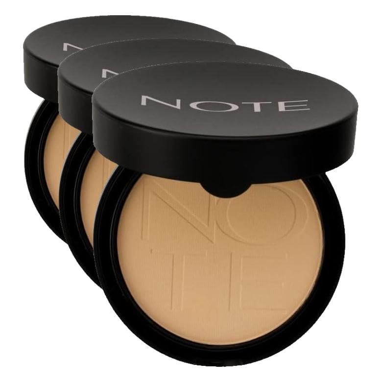 Note Cosmetics Luminous Silk Compact Powder 06 Dark Honey Mat Bitişli Toz Yüz Pudrası (3 paketi)