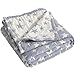 NTBAY 3 Layer Toddler Blanket, Muslin Cotton Jacquard Bed Blankets, Lightweight Thermal Baby Blanket, Super Soft and Warm Crib Blanket for All Seasons, Decoration Gift, 30"x 40", Blue