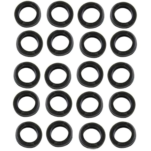 Merriway BH03777 (20 Pcs) Hole Grommet for Electrical Wall Surface and Back Boxes, 19mm (3/4 inch) - Pack of 20 Pieces, Black