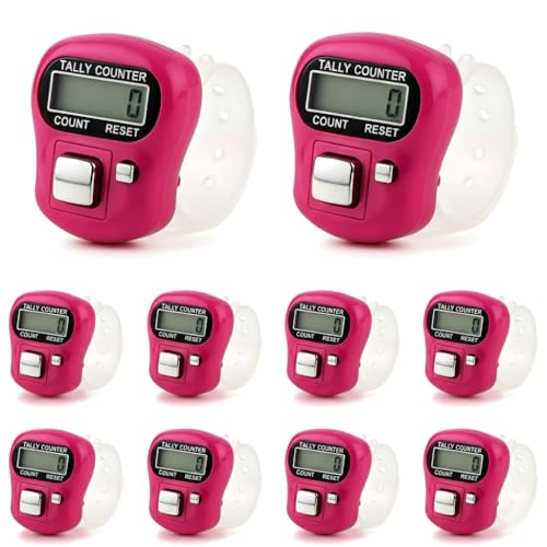 Image of Concepta Mini Hand Tally Counter Finger Ring Digital Electronic Head Count, Jap Counter Machine for Mantra Jap Cricket Umpire and Various Counting Purpose Small(Color May Vary) (Pack of 10 PIS)