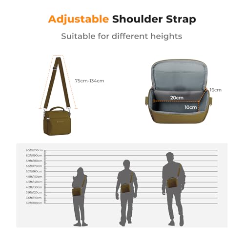 Image of K&F CONCEPT Camera Sling Bag Small Crossbody Case | For DSLR /SLR Camera, Cute & Compact, Shoulder Photography Bags, Compatible for Canon /Nikon /Sony, BS09