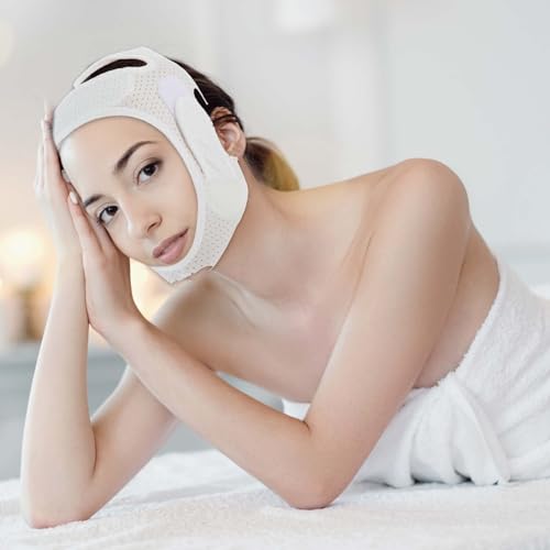 WLLHYF Redutor de queixo duplo, reutilizável, linha V, máscara facial emagrecedora, alça de queixo,
