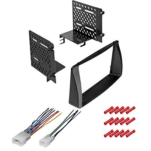 CACHÉ KIT566 Bundle with Car Stereo Installation Kit for Toyota Corolla 2003 – 2008 in Dash Mounting Kit for Double Din Radio Receiver (3 Item)