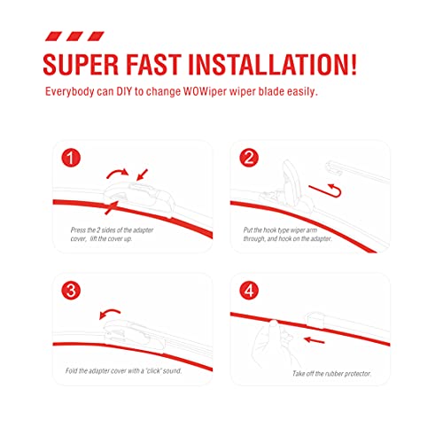 Image of 26 inch+19 inch Front Windshield Wipers Wiper Blades Replacement for Tesla Model 3 2022 2021 2020 2019 2018 2017 for Tesla Mode Y 2020 2021 2022 Wiper Blades for My Car - Set of 2