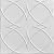 A la Maison Ceilings 1458 Circles and Stars - Styrofoam Ceiling Tile (Package of 8 Tiles), Plain White